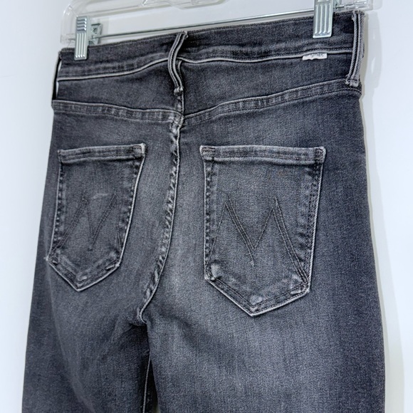 Mother Mid Rise Dazzler in The Night Is Watching 27 Stretch Black Gray Denim - Picture 10 of 16